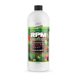 Fritz RPM alkalinity, reef buffer part 1, liquid alkalinity supplement, carbonate hardness booster, high purity alk buffer, phosphate-free alkalinity, RPM elements alkalinity, reef dosing alk, reef pH buffer, precise alk dosing